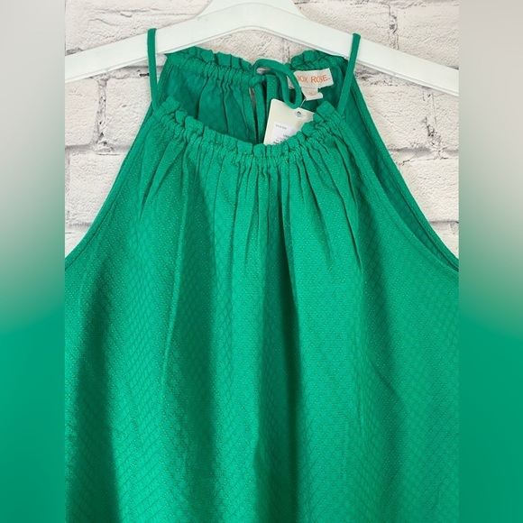 Knox Rose Green Embroidered Halter Tank size 1X - Picture 3 of 12